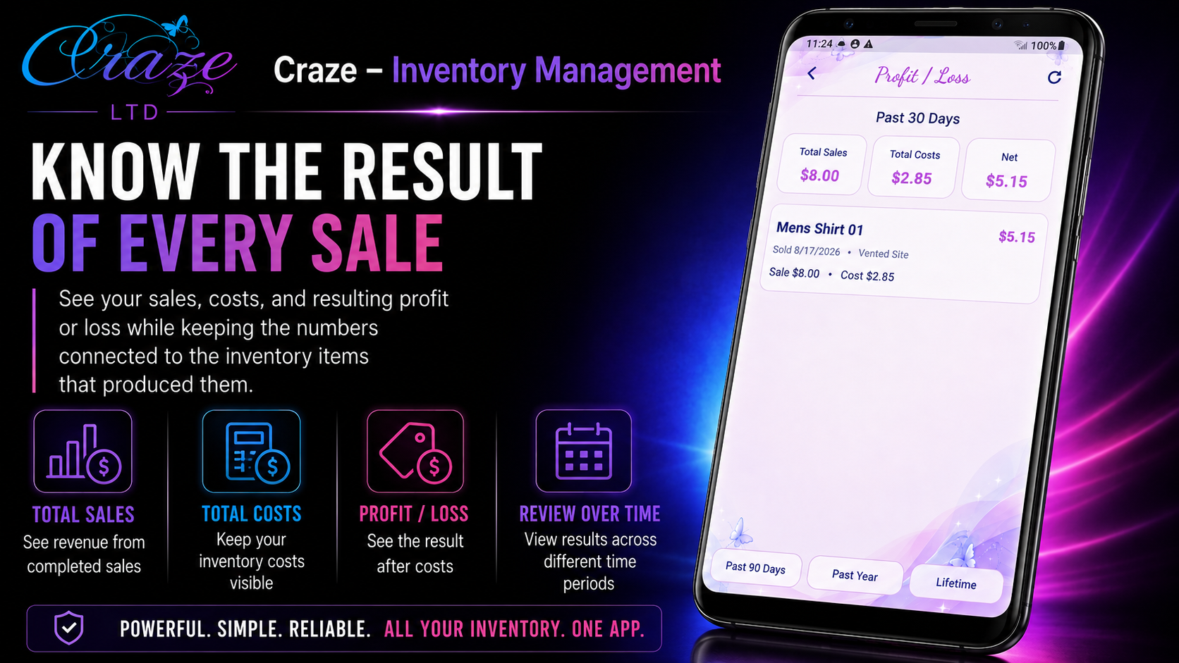 Craze Profit and Loss promotional advertisement