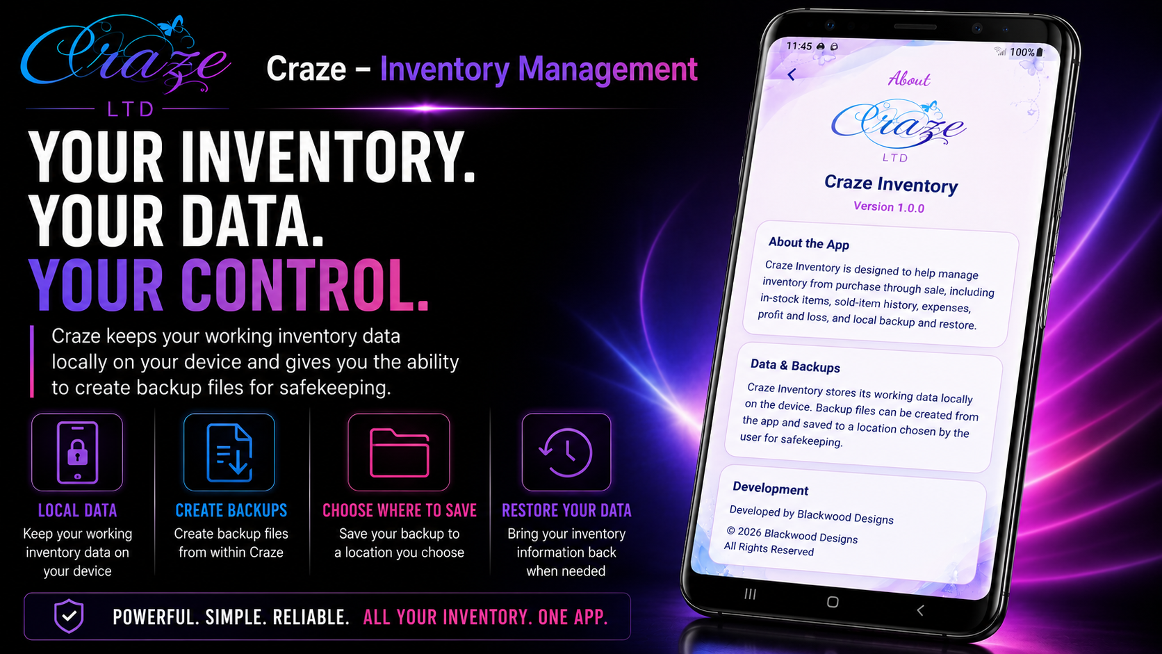 Craze Local Data and Backups promotional advertisement